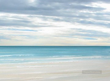 風景 Painting - カリブ海の海岸線の抽象的な海の風景